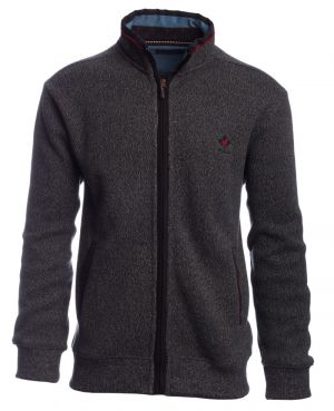 PREMIUM Collection - Cardigan jacket DARK GREY in HEAVY knit