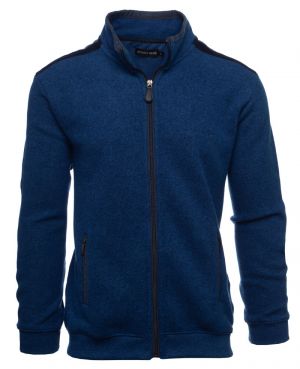 Royal Blue Zip-Up Jacket with Soft Touch - Elegance and Comfort