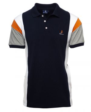 Blue Striped Piqu Polo  - Made in Portugal