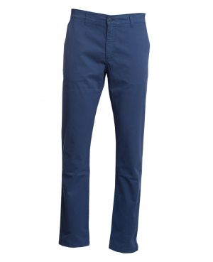 PANTALON en toile COTON ELASTHANE poches italiennes chino BLEU