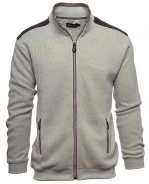 Grey Zip-Up Jacket with Soft Touch - Elegance and Comfort