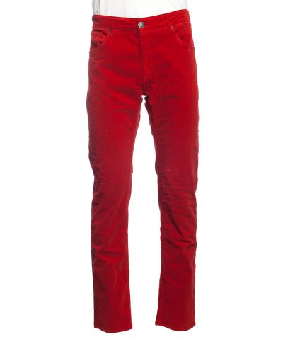 Pantalon Homme En Velours Milleraies Poches Italiennes Rouge Ethnic Blue