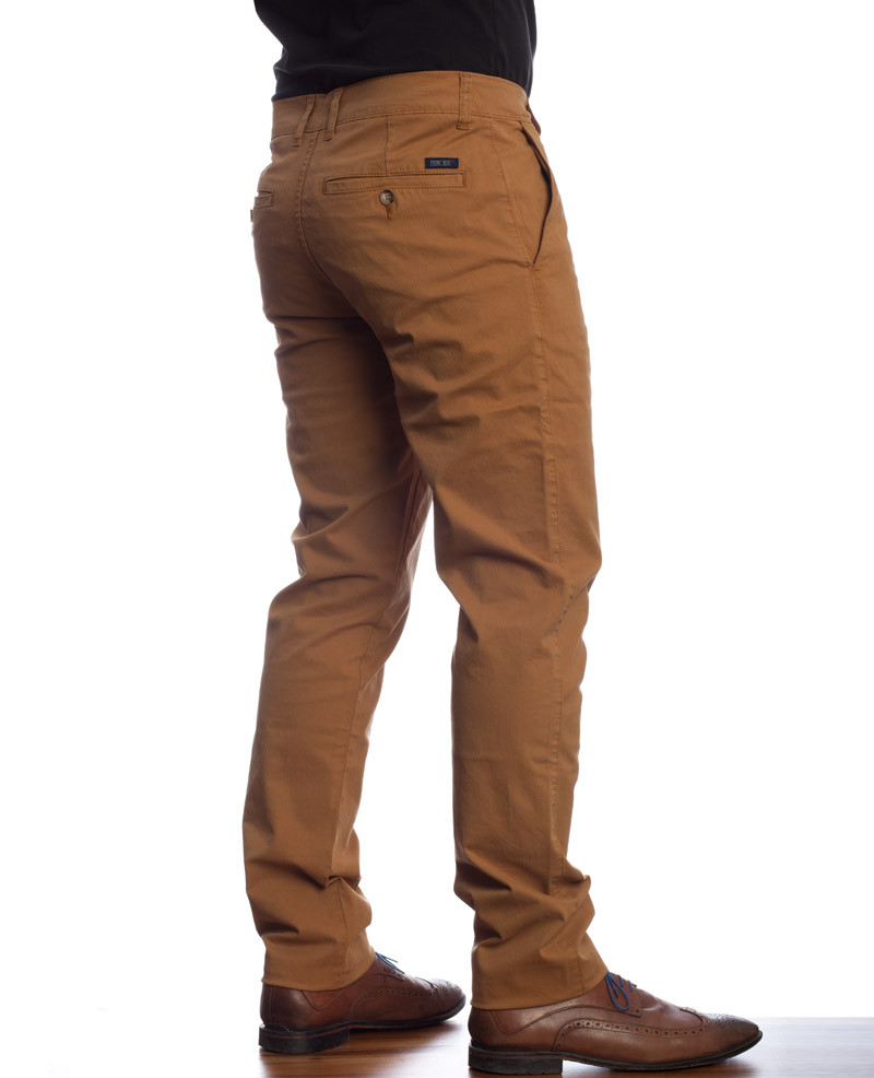 Pantalon homme en toile coton elasthane poches italiennes ...