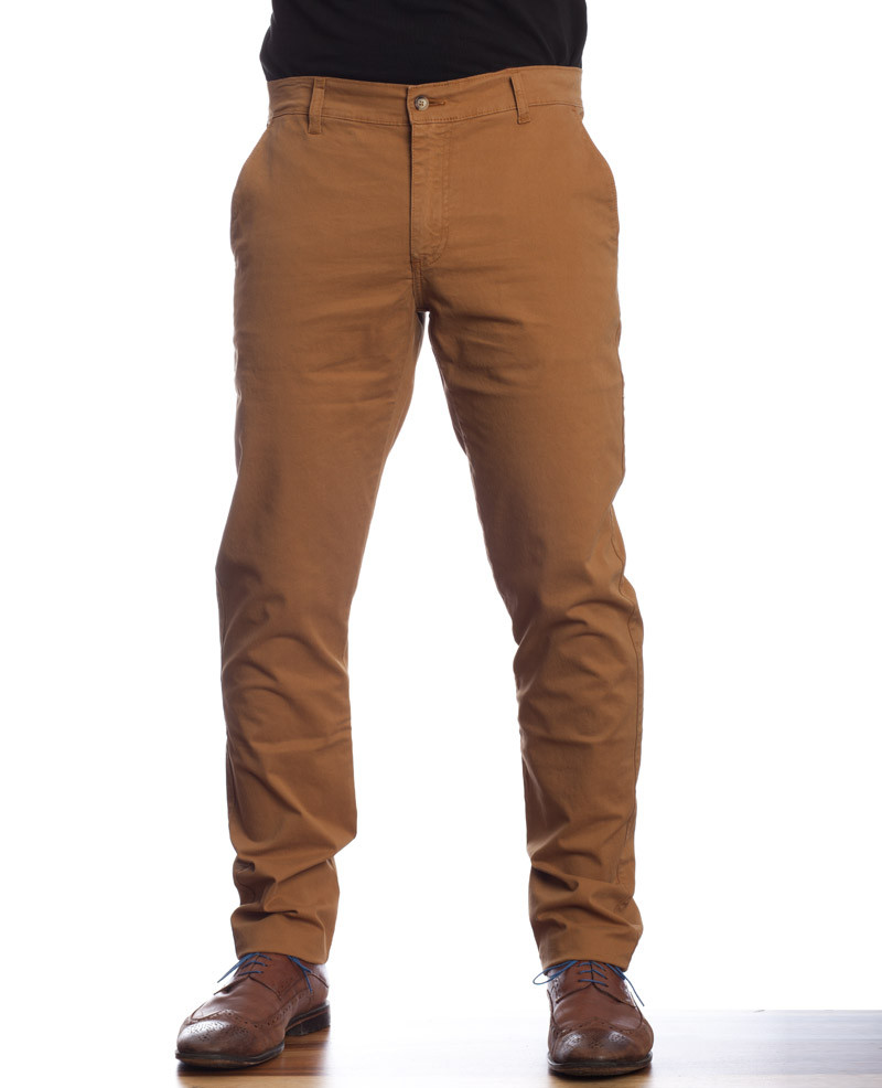 Pantalon homme en toile coton elasthane poches italiennes ...